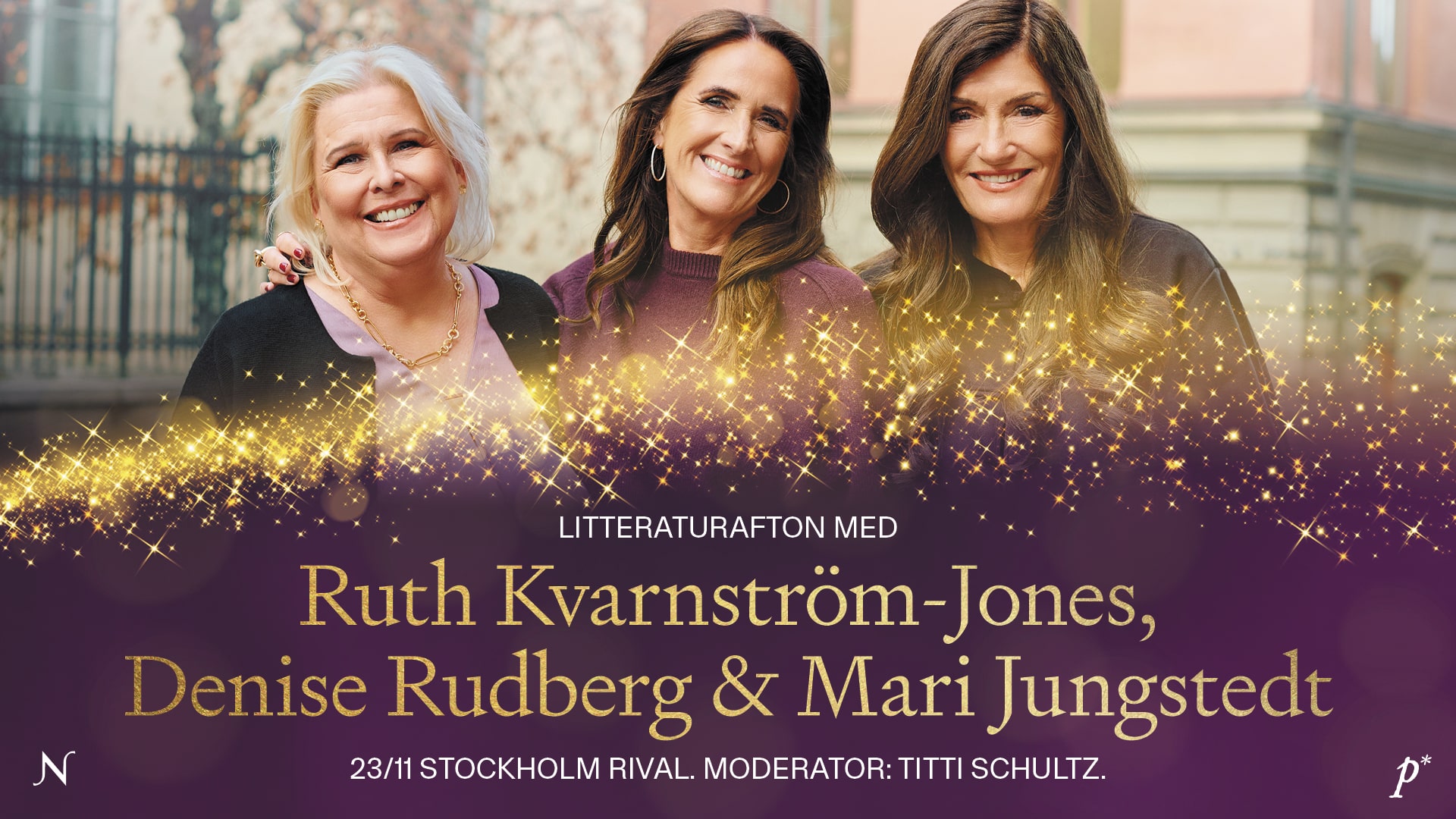 En kväll, tre författarstjärnor 23/11